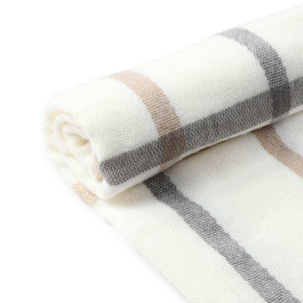 Superora Sciarpa Invernale Donna Cachemire Calda Stole Scialle Motivo a Lattice 200cm*70cm