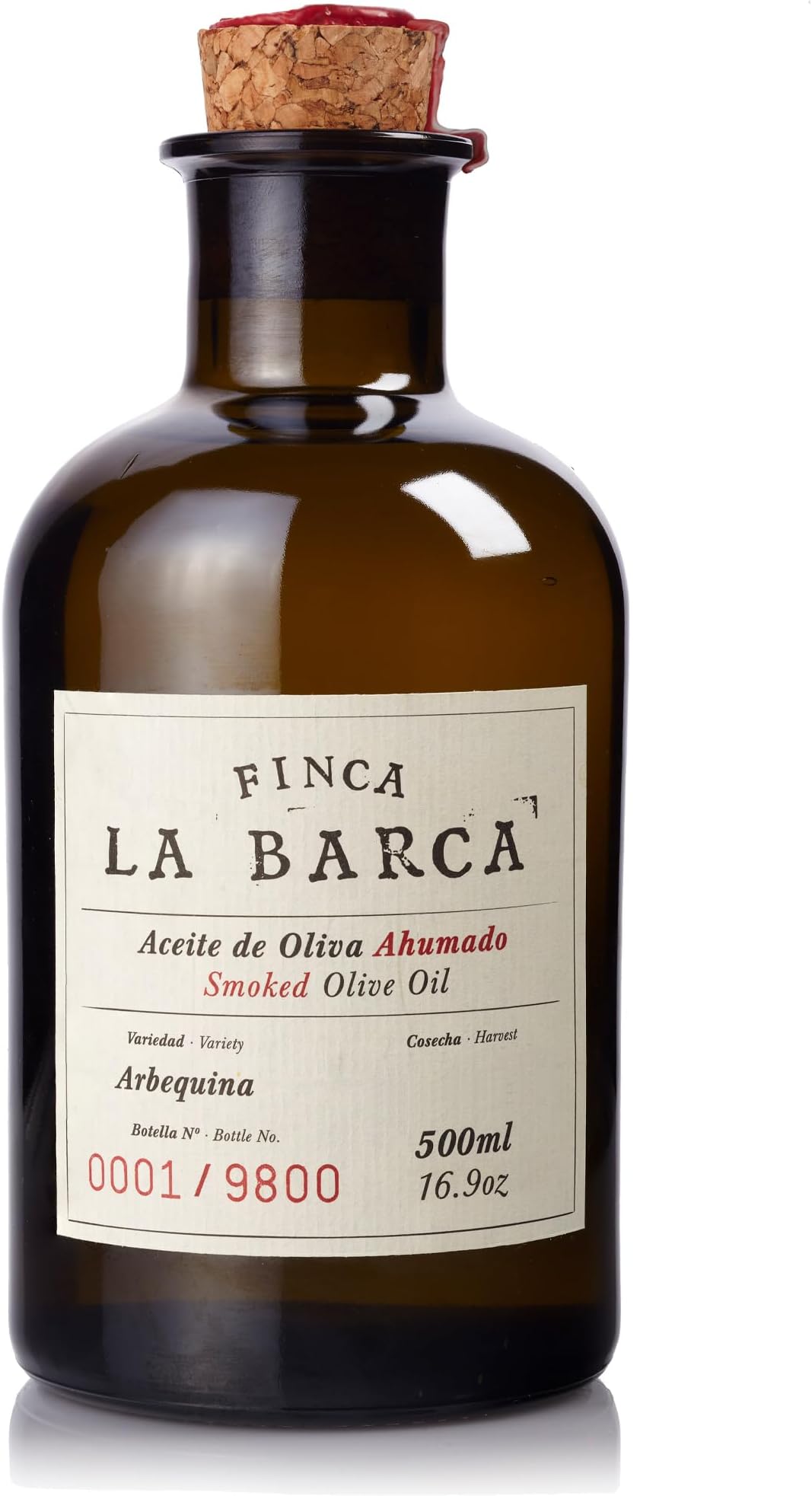 Finca La Barca | Smoked Arbequina | Extra Virgin Olive Oil | Extremadura Spain | Finishing & Drizzling Salad, Meat, Soup, Pizza | 16.9 Fl Oz (500 ml)