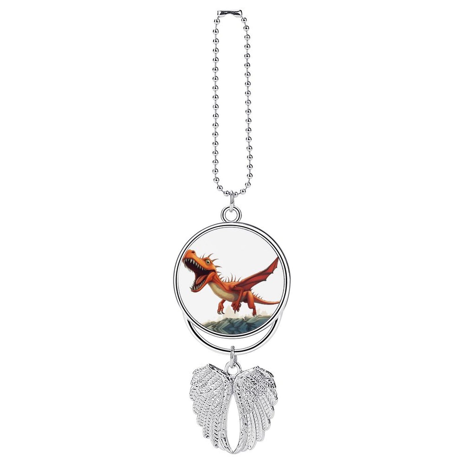 Pterodactyl Dinosaur Car Charm Alloy Car Rear View Mirrors Hanging Ornaments Stylish Car Pendant Funny Auto Hanging Accessories Car Hanging Ornaments Gift for Women Men