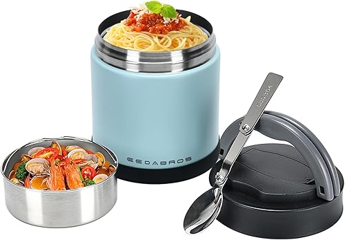 Miniatura 21 de Termo para comida caliente de 23.6 onzas, tarro de alimentos aislado al vacío para adultos, de acero inoxidable, termo de boca ancha, a prueba