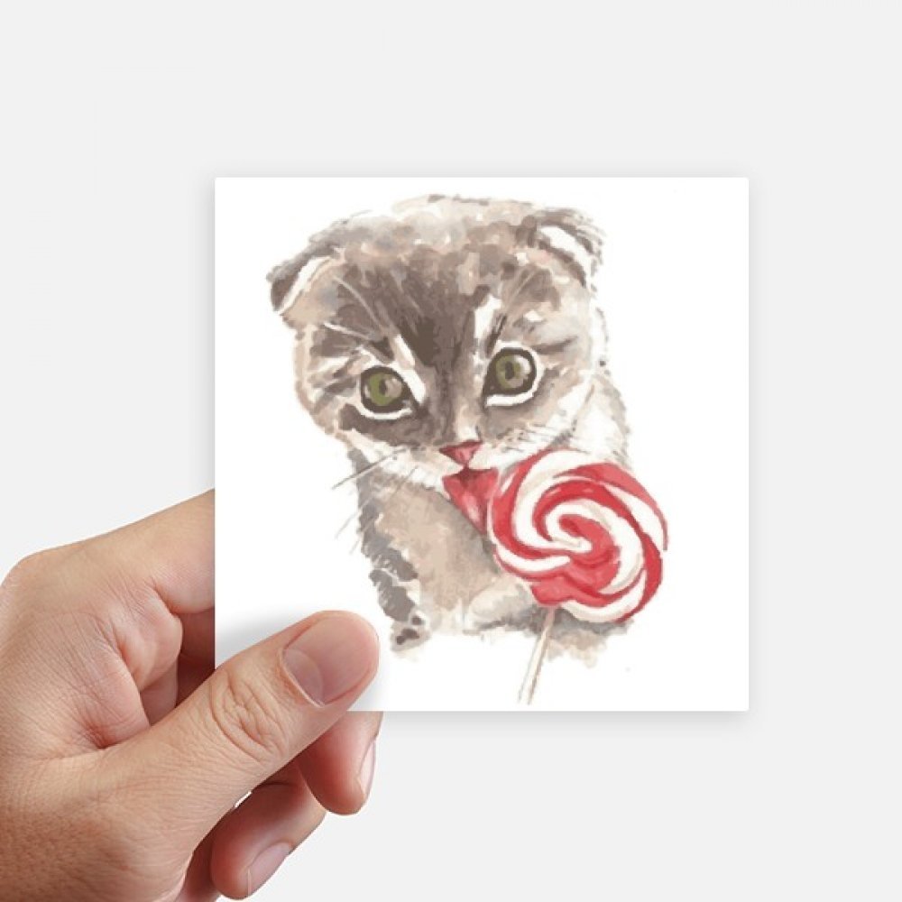 Stickers chat aquarelle 10x10cm de qualité supérieure pour vos appareils