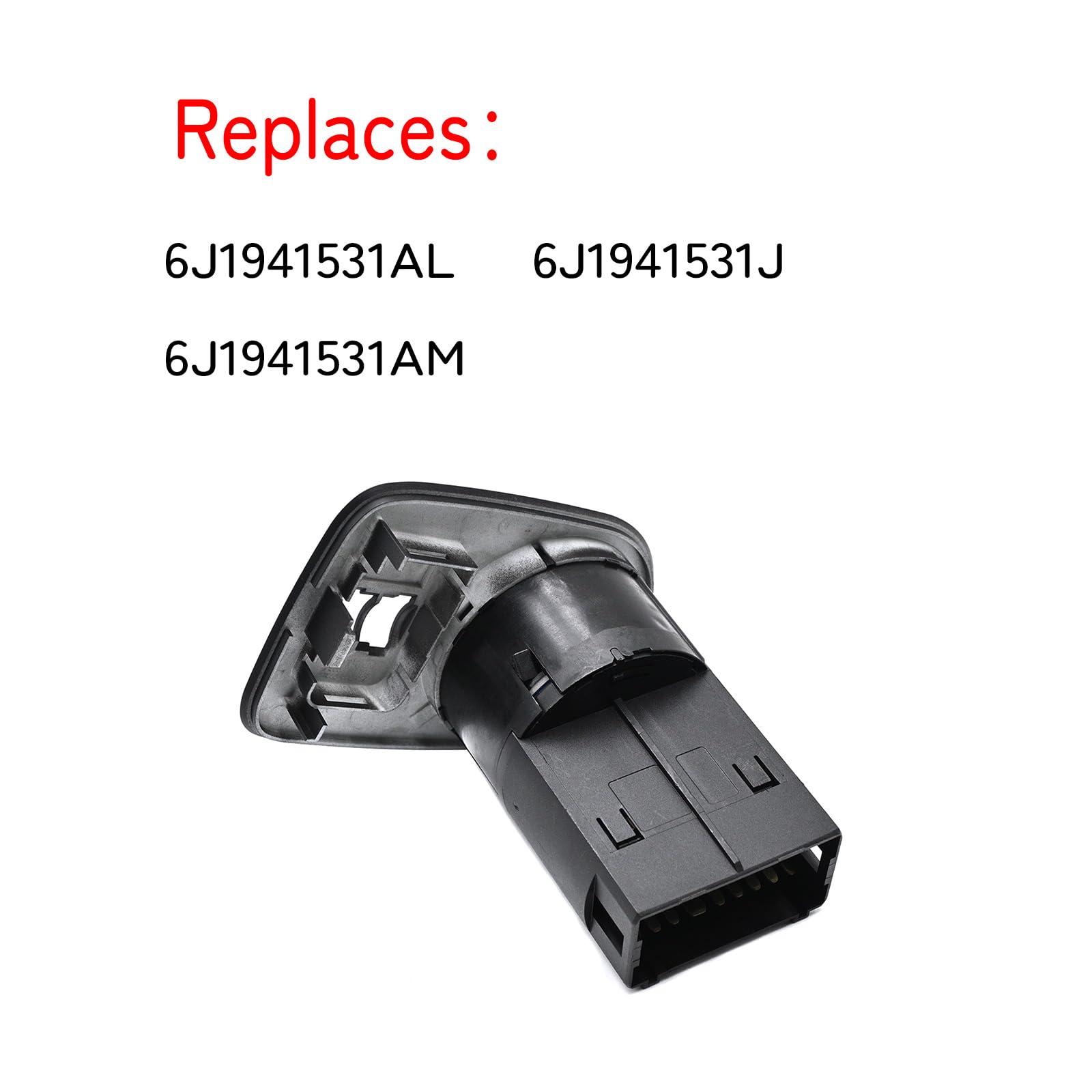 Interruttore a controllo multiplo elettrico per faro Seat Ibiza/ST 2010-2015 6J1941531AL nero luce rossa
