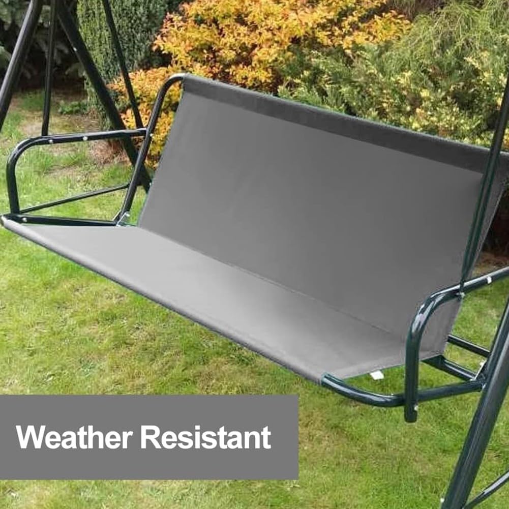 Funda de repuesto para asiento de columpio de tela Oxford 600D, funda para silla de columpio de jardín, para balcón, porche, patio, jardín (115 cm x 48 cm x 48 cm) (gris)
