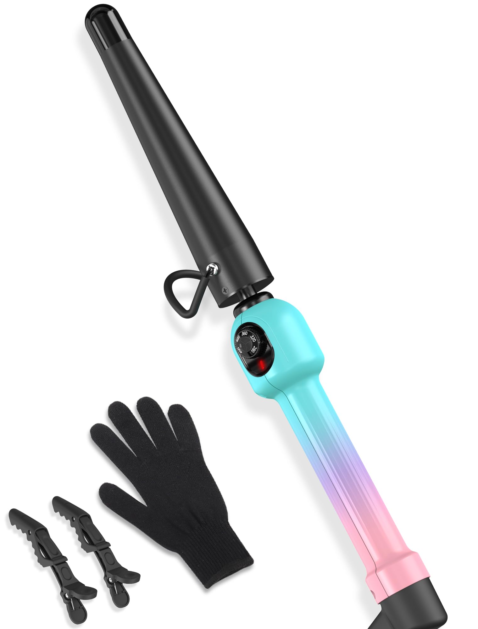 3/4-1 1/4 Inch Ceramic Tapered Curling Wand for Short Hair, Curling Iron