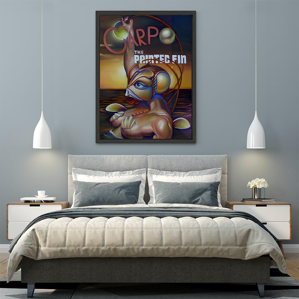 VERRE ART Printed Framed Canvas Painting for Home Decor Office Wall Studio Wall Living Room Decoration (45x60inch Black Floater) - CARPO in The Painted