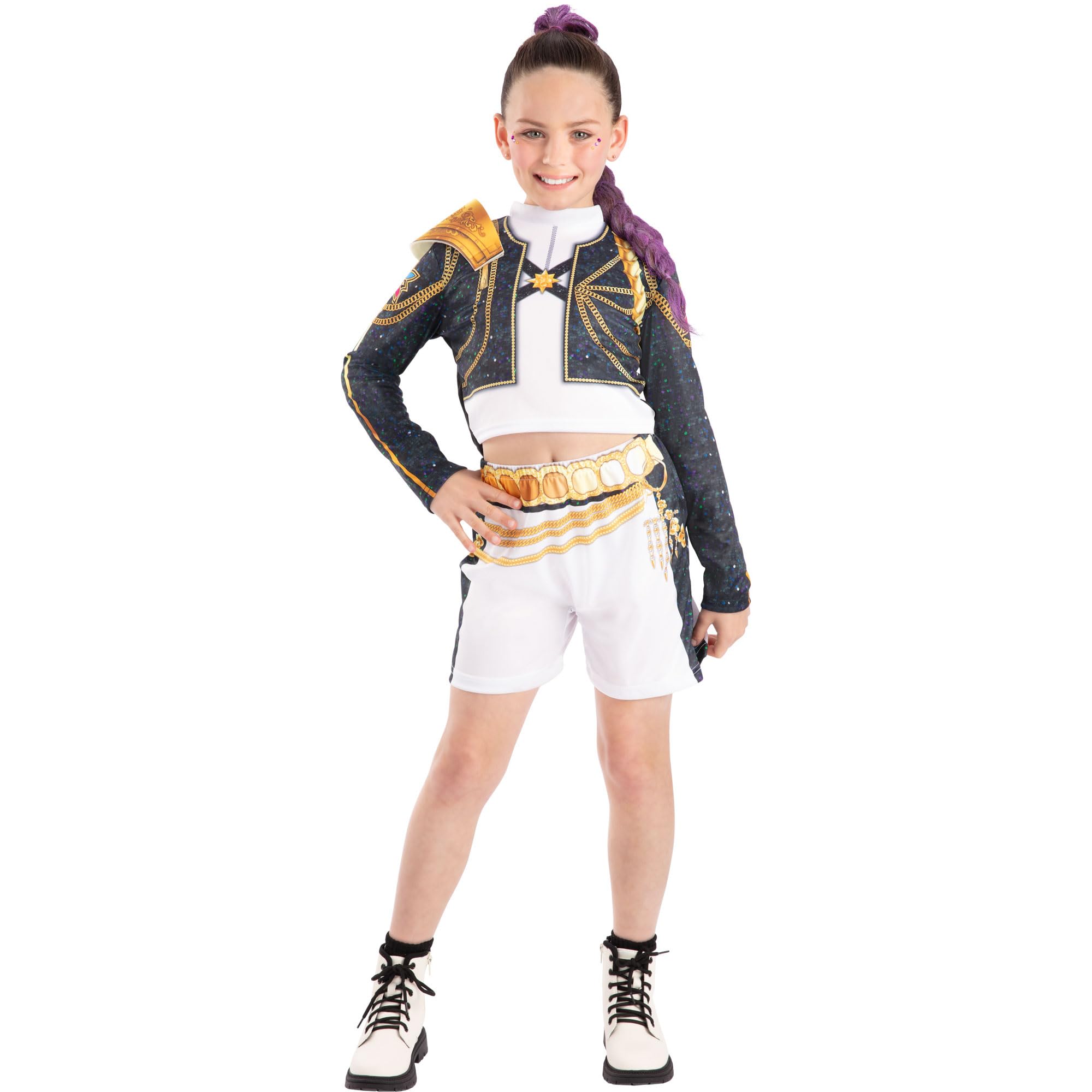 Rubies Official Netflix K-Pop Demon Hunters Rumi Golden Classic Child Costume, Kids Fancy Dress