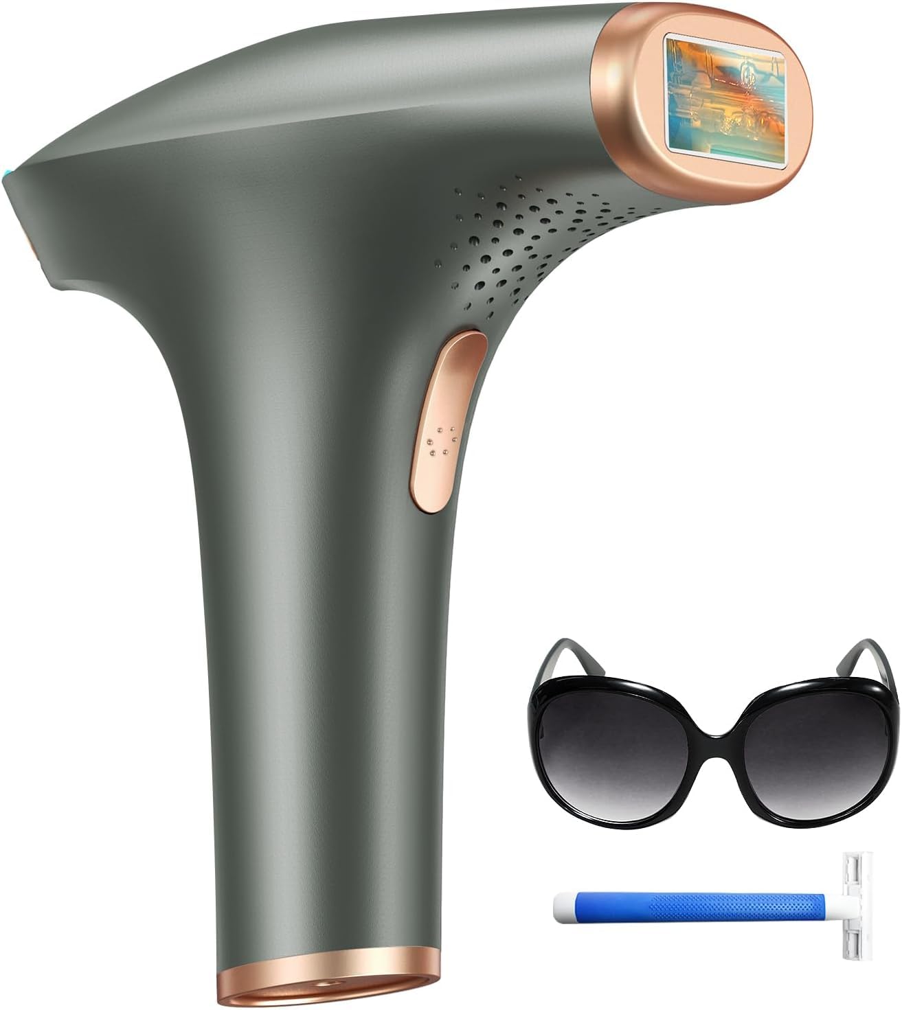 Depiladora Láser IPL Sin Dolor-Depiladora de Luz Pulsada 3 Funciones Avanzadas (HR/SC/RA), Depilacion Laser 9 Niveles de EnergÃa para Mujeres y Hombres, Ideal para Rostro, Bikini y Cuerpo