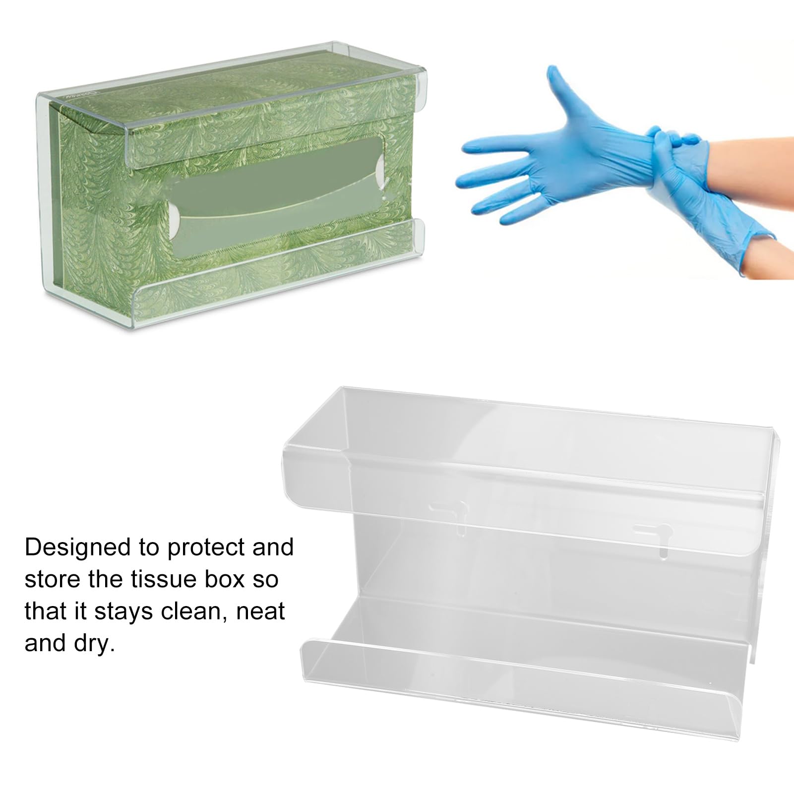 Distributore Per Guanti In Acrilico - Porta Guanti Da Parete Per Ufficio, Casa O Ristorante - Foto 8