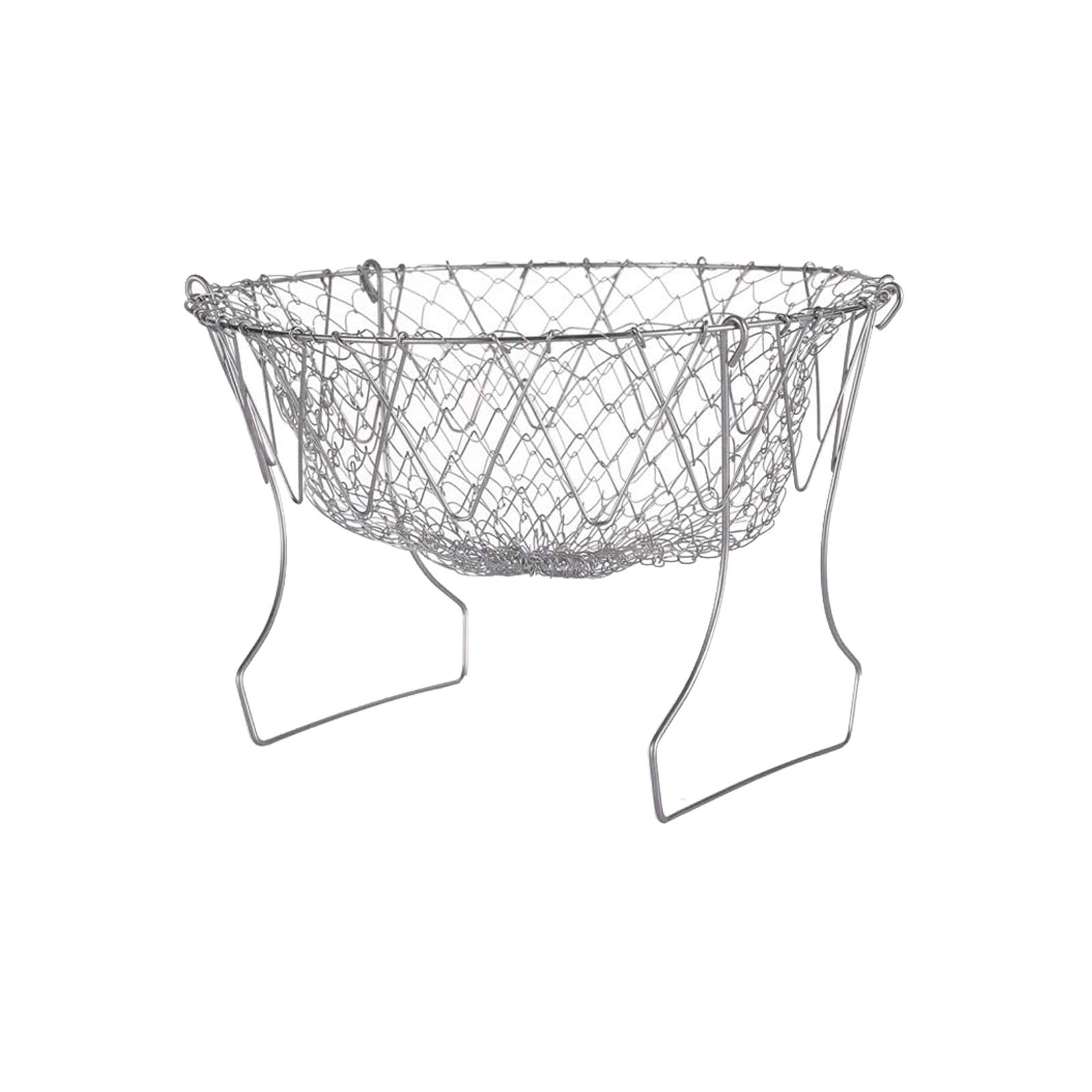 OnerbuyMulti-Function Steam Basket Cooking Tools, 304 Stainless Steel Foldable Fry Basket Kitchen Tool for Fried Food, Washing Fruits, Vegetables
