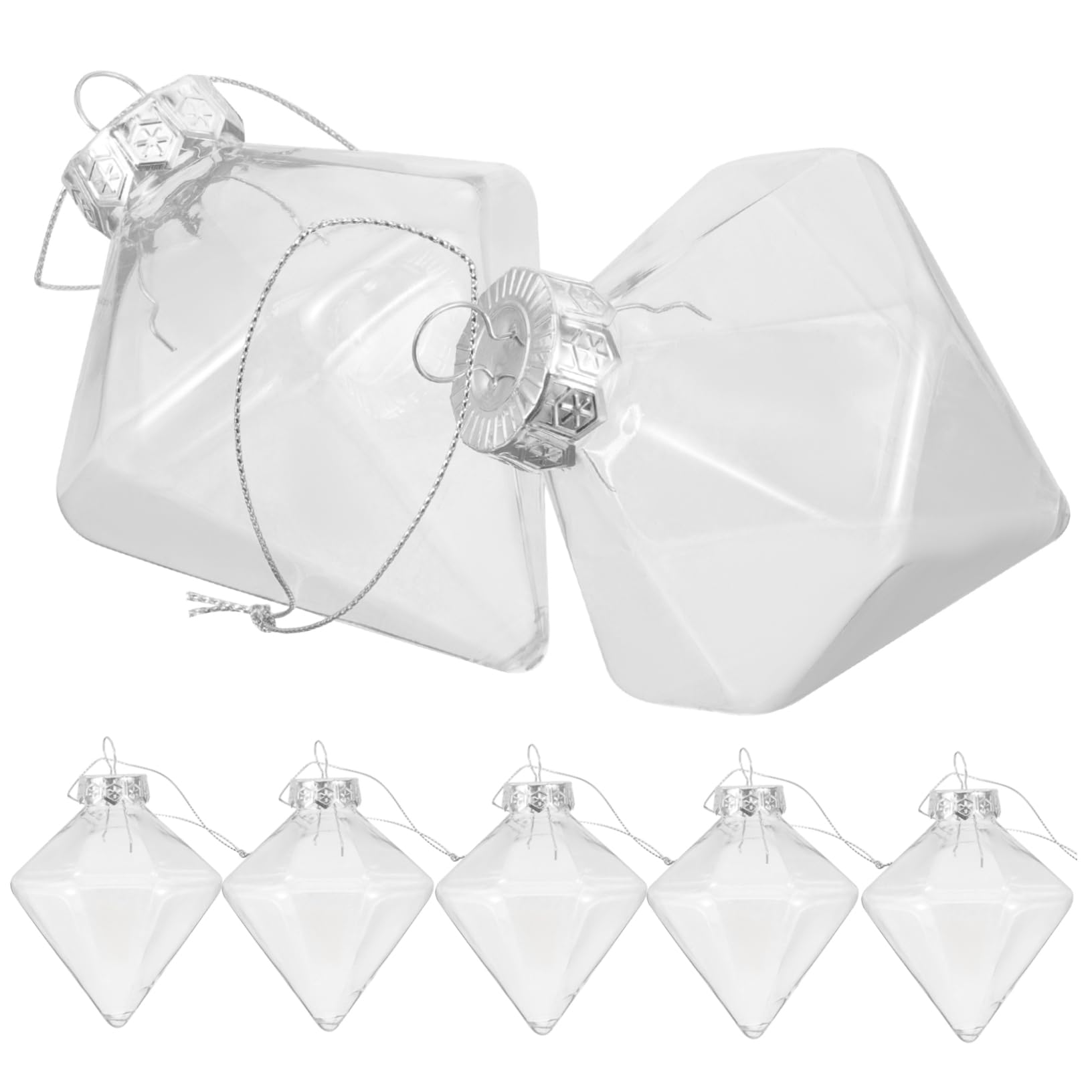 PartyKindom 3 Set Ornamento Dell'albero Di Natale Di Di Natale Piccole Palline Di Chiare Di Polistirolo Espanso Sfere Di Perle Transparent Plastica 12 Pezzi * 3