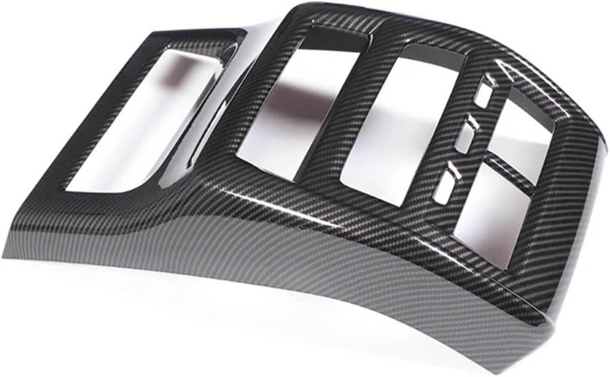 GERRIT Car Accessories Fit for BMW X5 G05 2022 ABS Silver/Carbon Fiber Car Rear Air Conditioner Outlet Anti-Kick Panel Cover Trim Sticker Upholstery Care (Color : Style B Carbon Fiber)
