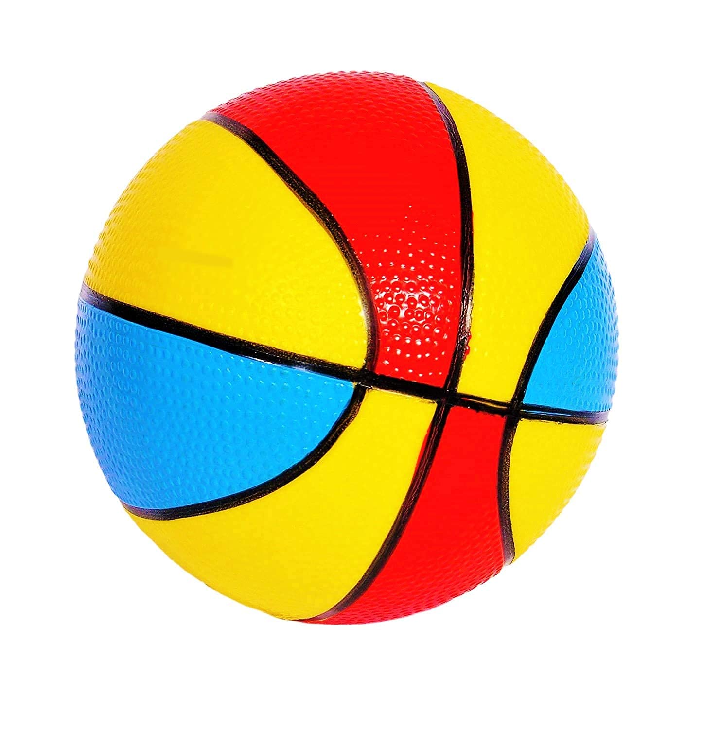 Trade Zone PVC Material 9 Inch Tree - Color Basketball Sports Toy for Kids Just Buy This, Blow Air in to it and Start Playing(Pack of 1, Multi Color)