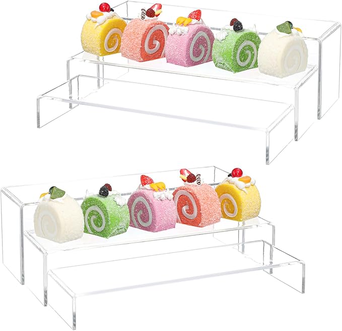 Amazon.com: Yieach Large Clear Acrylic Risers Display Stands,6 Pcs ...