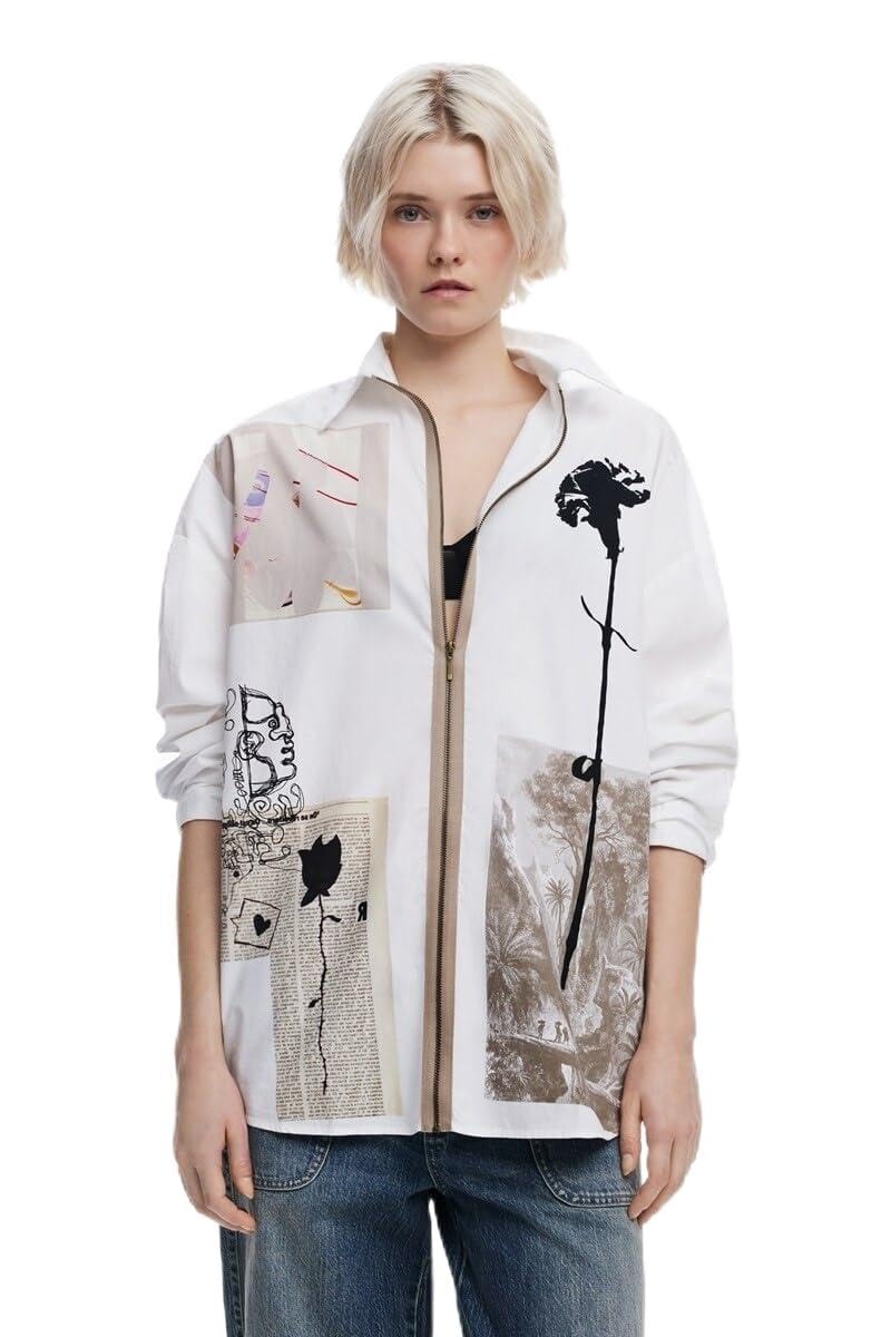 Desigual T-shirt damski, biały, M