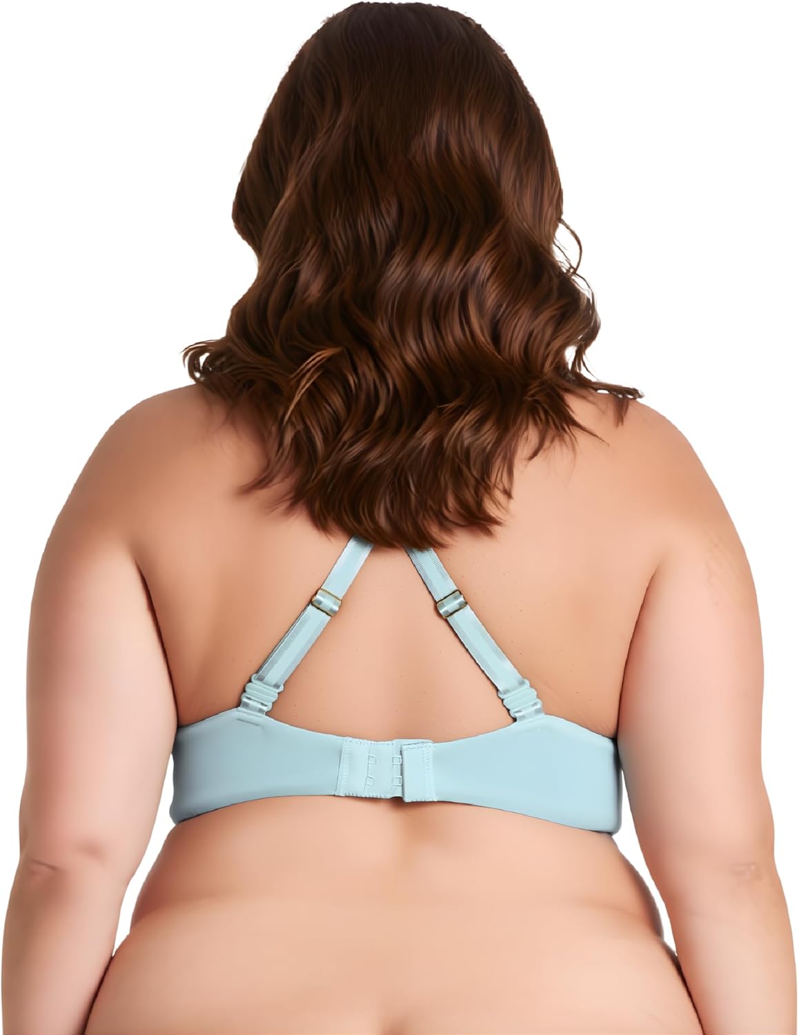 Curve Muse Women's Light Lift Add 1 Cup Push Up Underwire Convertible Tshirt Bra - Image 4