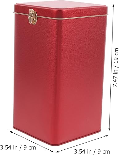 Miniatura 4 de Caja de lata de té de metal con cerradura de lata con bloqueo de lata Tarros de caramelo con tapas Contenedor de metal con tapa Recipientes de