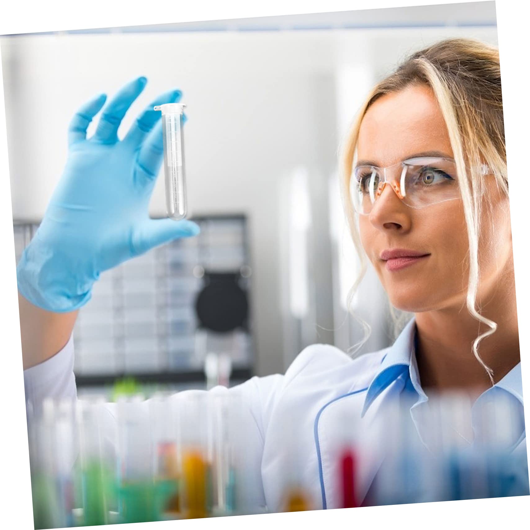 Alipis Provette da Centrifuga in Plastica 10ml Graduate 200 Pezzi | Alta Trasparenza, Misura Precisa per Campioni e Coloranti Alimentari, Usi in Biologia Molecolare