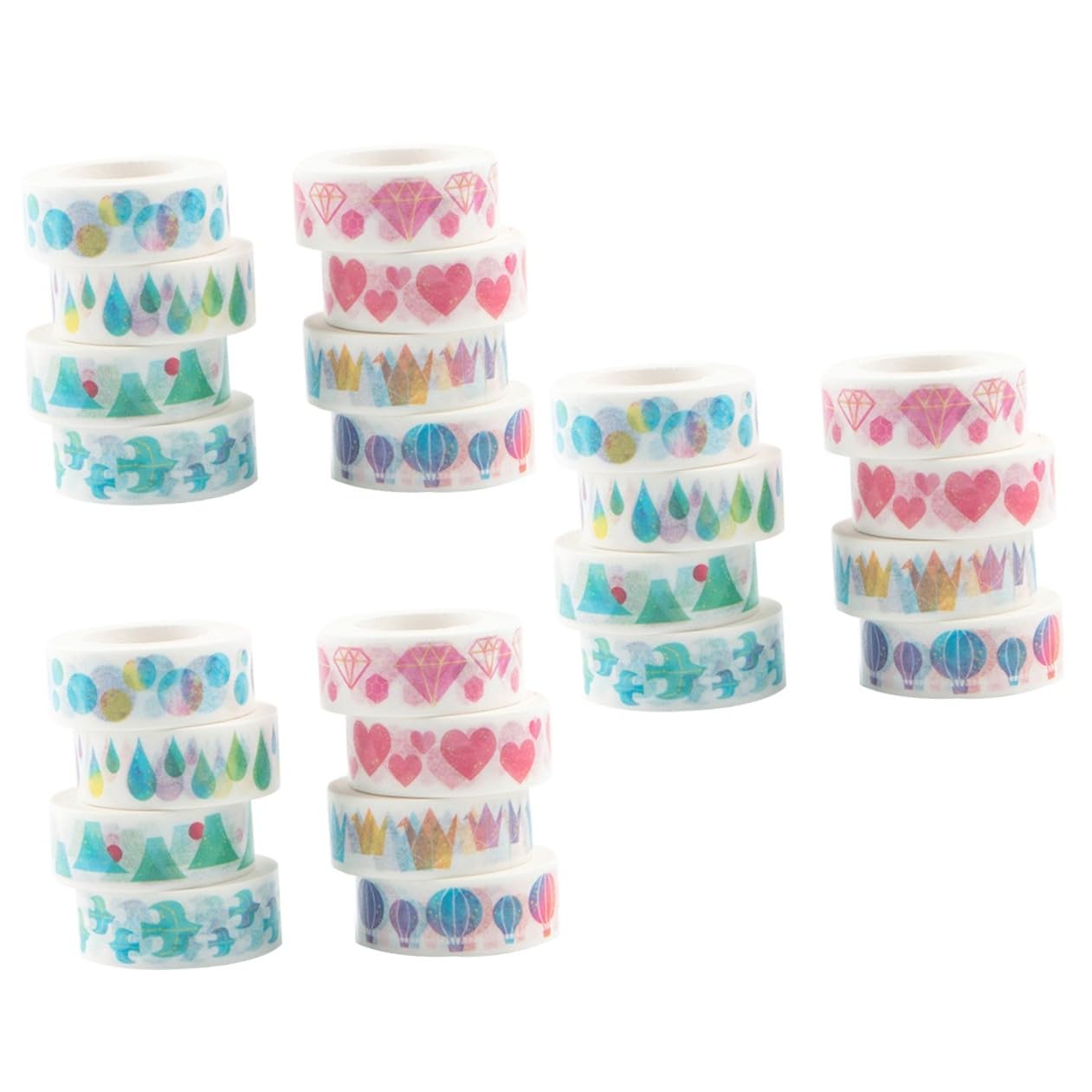 STOBOK 24piezas Cinta Washi para Manualidades Decoración y Scrapbooking Papel De Enmascarar Variedad De