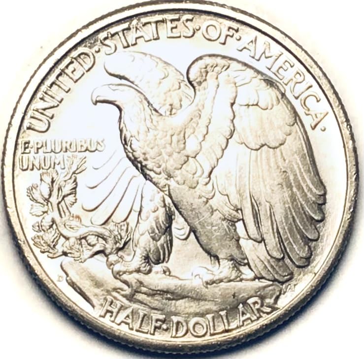 1939 D Walking Liberty Silver Gem BU MS Half Dollar Mint State