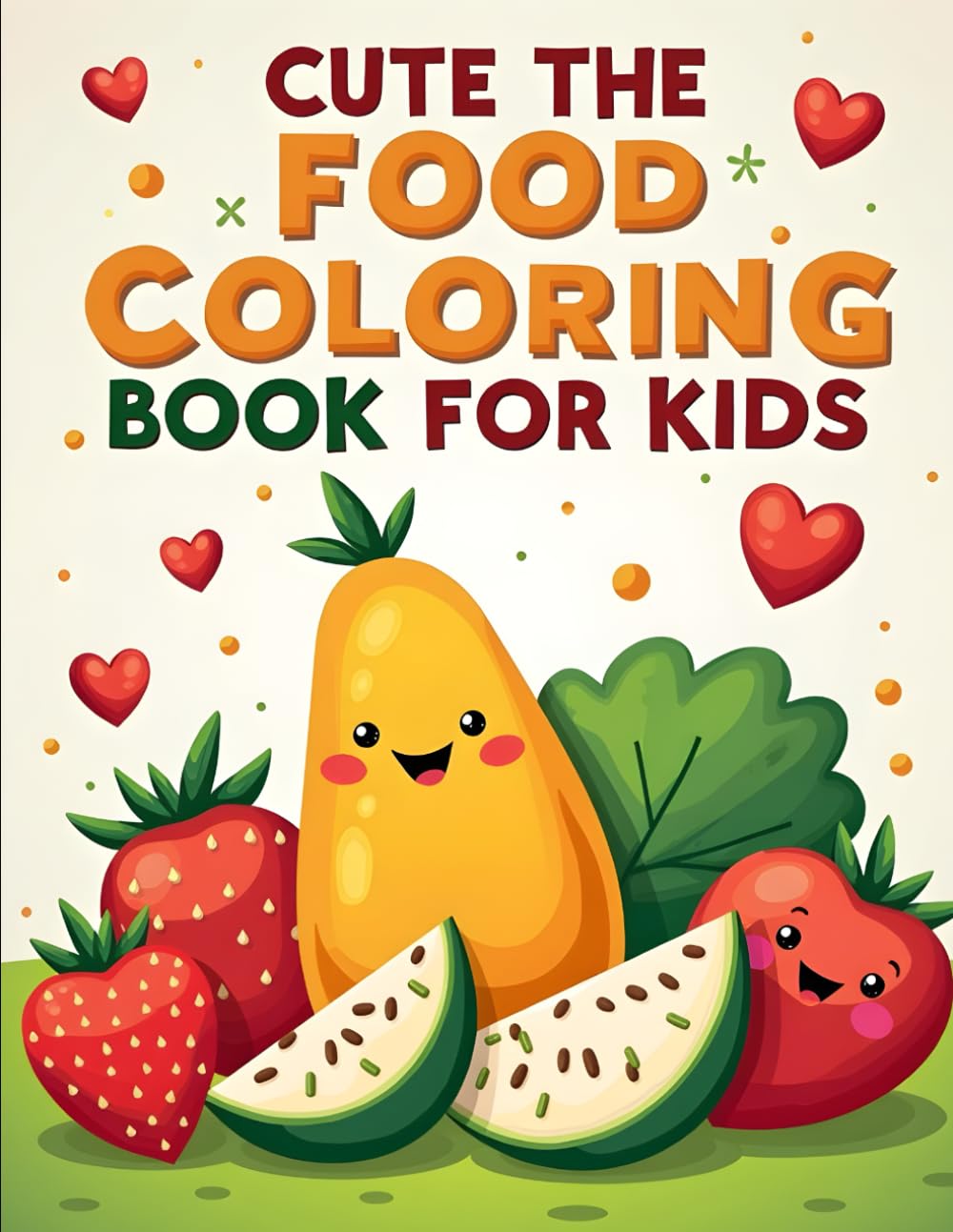 Cute Food Coloring Book for Kids: Cute and Simple Food Coloring Pages for Children