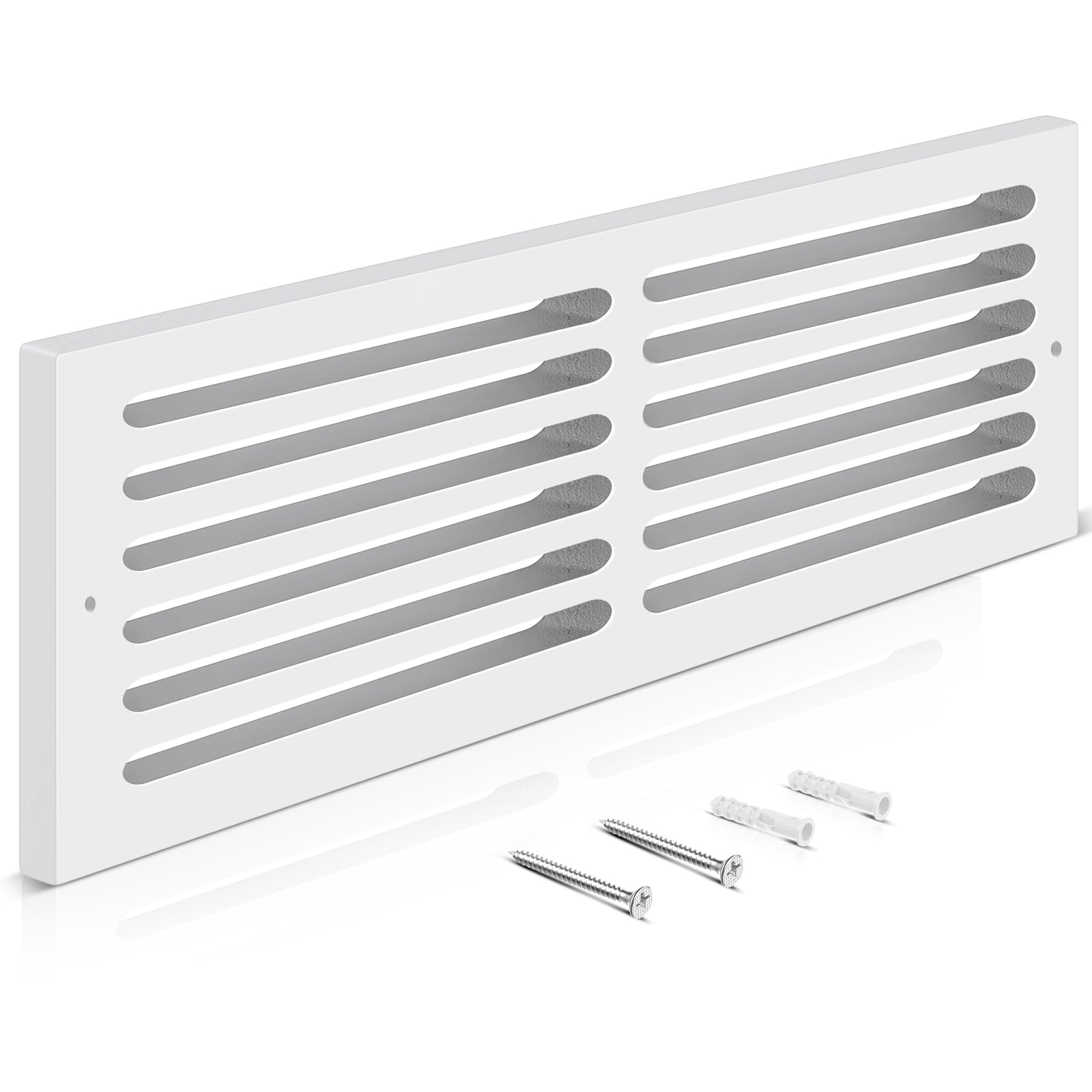 leinuosen 1 pcs 26 x 8 inch return air vent cover fit for 24 x 6 inch duct opening cold air hvac wall grille pvc for sidewall and ceiling home bathroom kitchen improvement