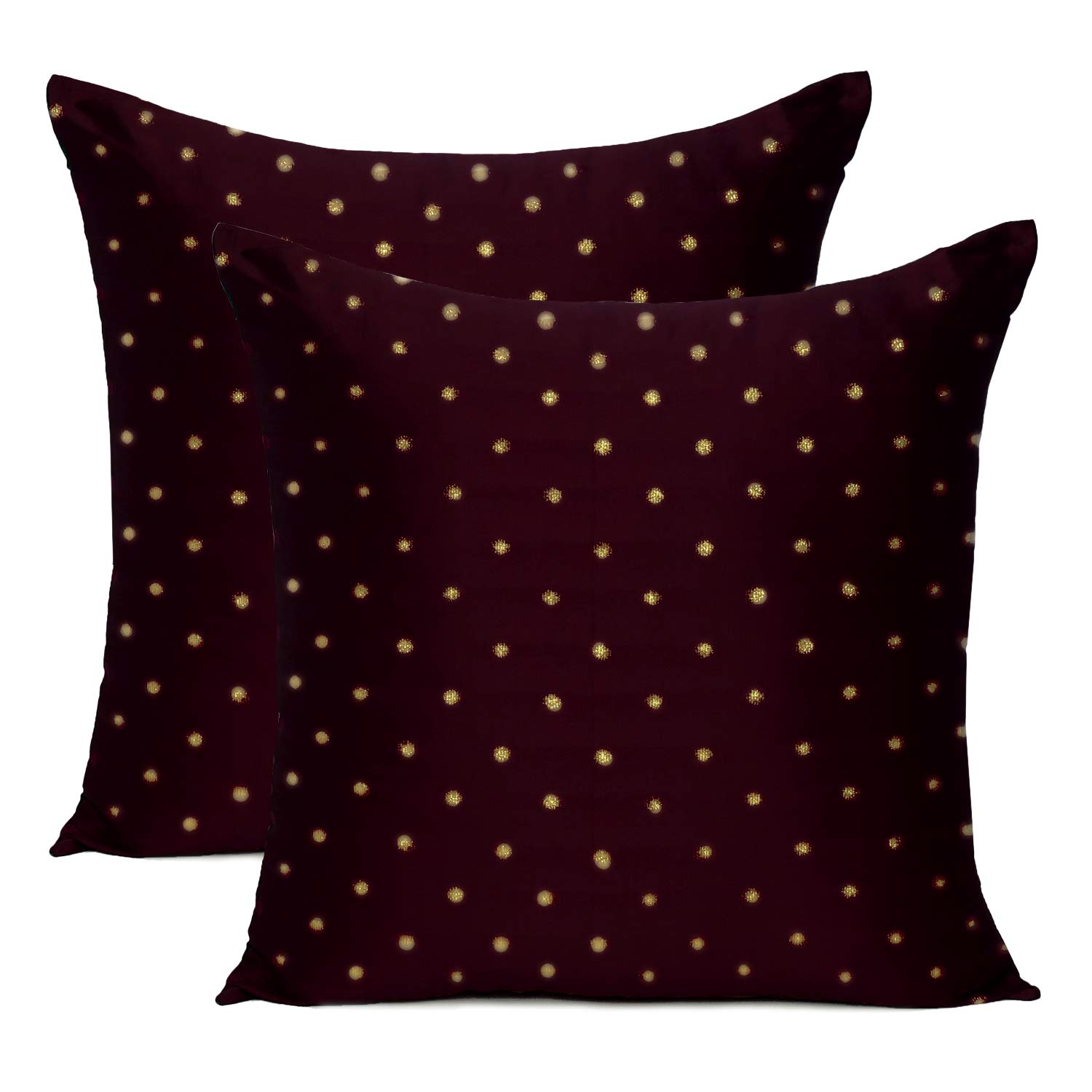 Oussum Art Silk Pillow Cover Cushion Cover Sofa Waist Throw Pillow Case Home Decor Set of 2 (18 x 18, Dark Wine) (B08NXK7KWS) Amazon Price History, Amazon Price Tracker