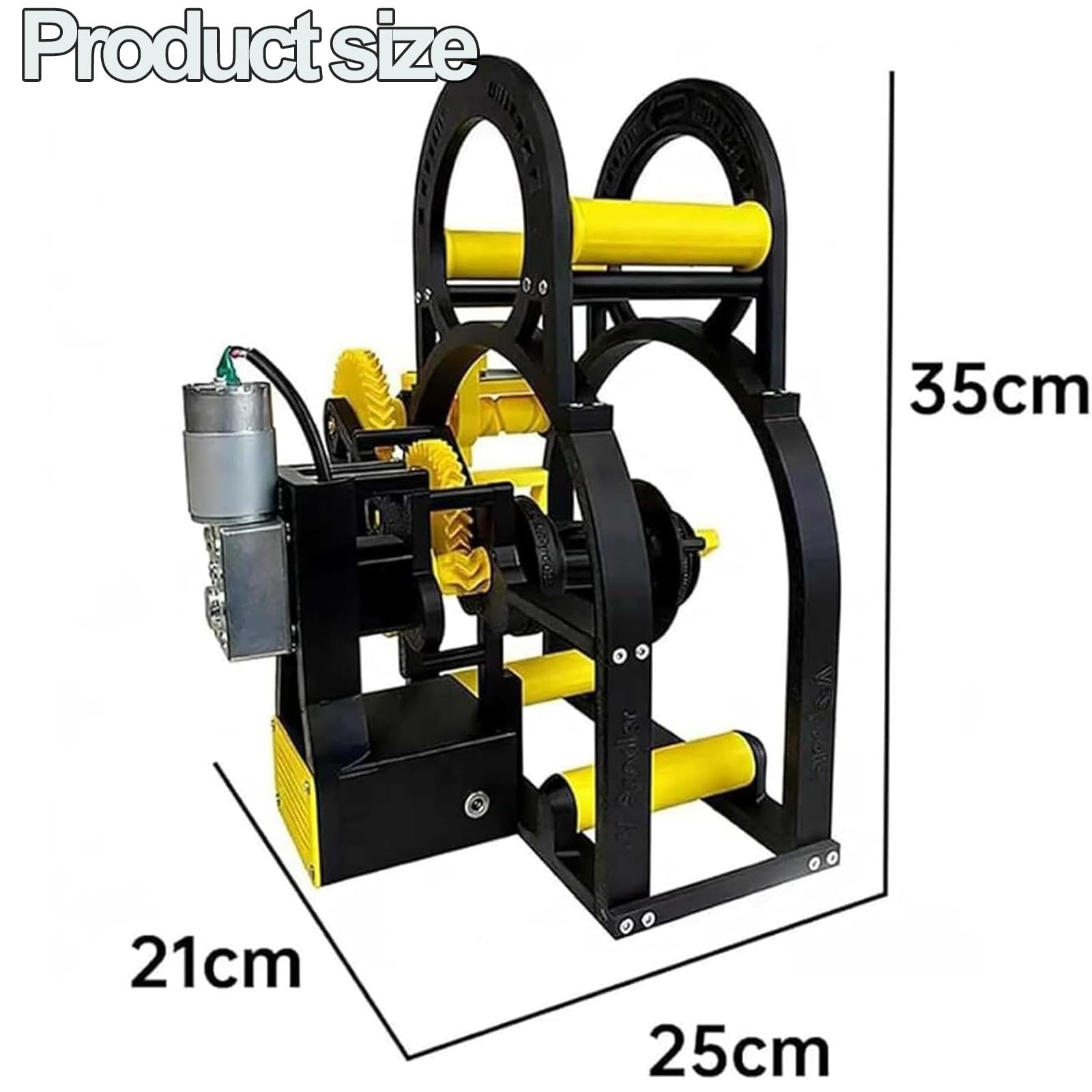 Rebobinador de bobina de filamento 3D, rebobinador eléctrico con riel lineal de metal, 20 rodamientos de precisión para un bobinado suave y sin enredos en impresión 3D, textil, soldadura