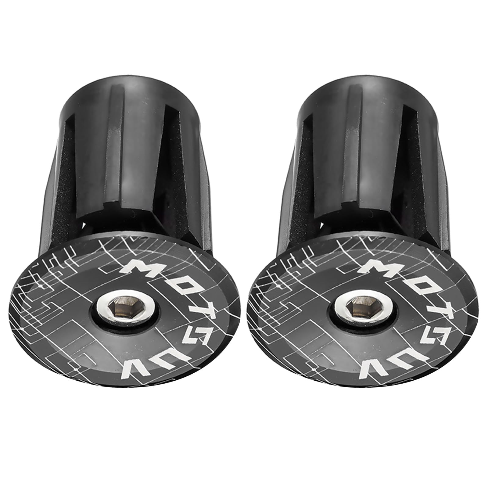 2 Bouchons De Guidon Clydewy En Aluminium - Pour VTT & Vélo De Route - Diamètre 22-24mm - Anti-Vibrations