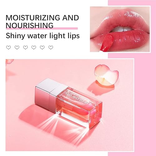 Miniatura 6 de Charm Kiss Aceite de labios voluminoso, brillo de labios con purpurina hidratante, brillo de labios transparente Toot Lip Oil Tinted, Big Brush Head