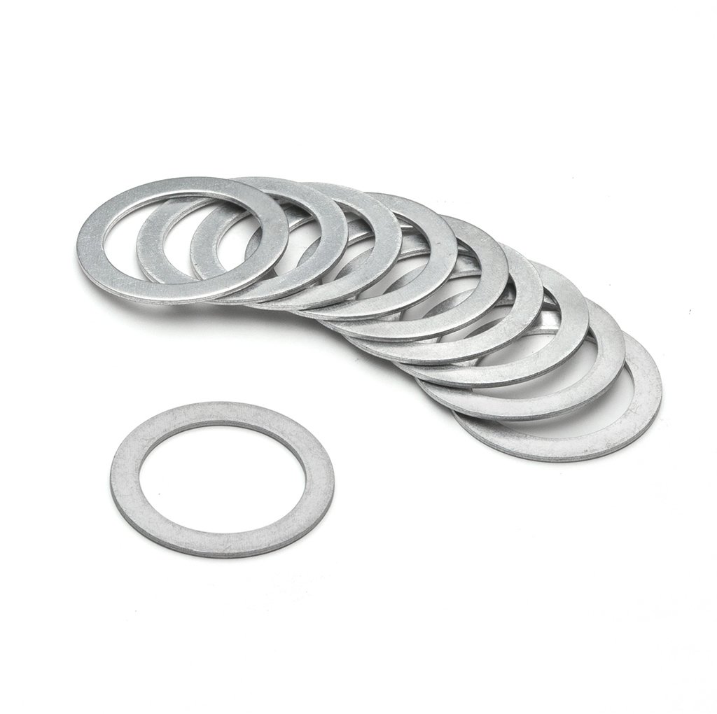 STRAIGHT 19-0022 Aluminum Washers, 10 Pieces, M0.9 x 1.2 inches (22 x 30 mm)