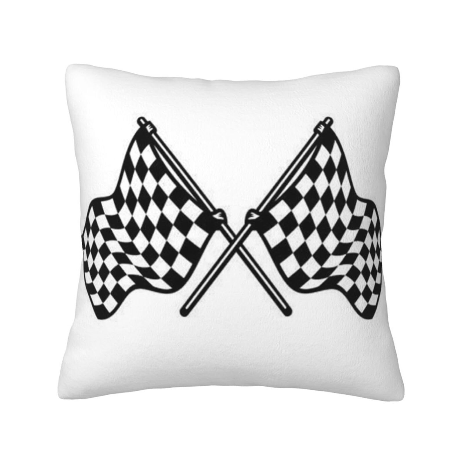 YFSGDLBN Checkered Flags Race Flag printed Velvet pillowcase decorative Cushion Cover