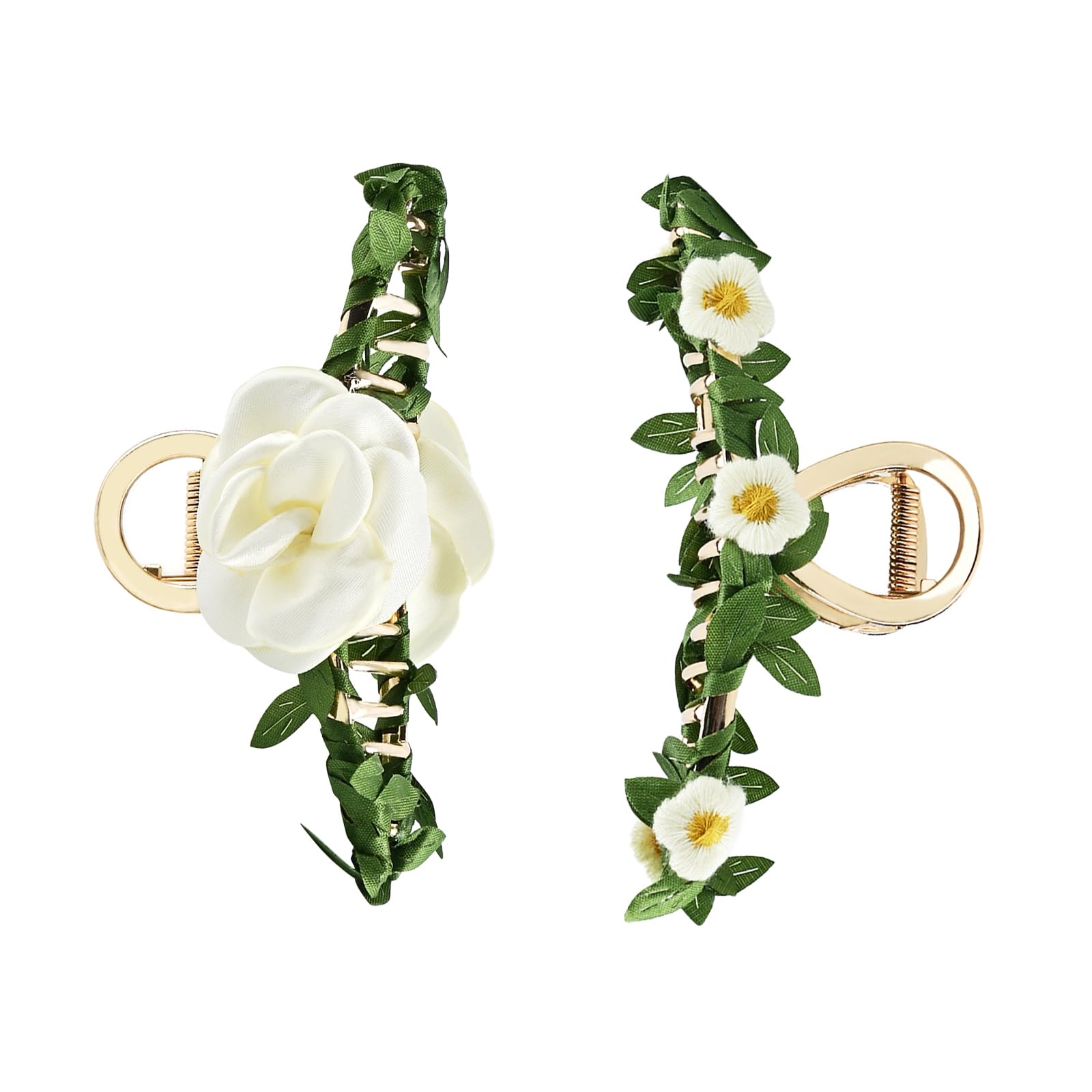 Metal Floret Hair Clips 2 Pack Zinc Alloy Hair Accessories for Thick Hair Amazon.com : Yonchic 2-Piece Multiple Shapes Metal Hair  main image 2