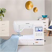 Vista 5 de Brother SE1900 Máquina de coser y bordar, 138 diseños, 240 puntadas integradas, computarizada, área de bastidor de 5" x 7", pantalla táctil LCD