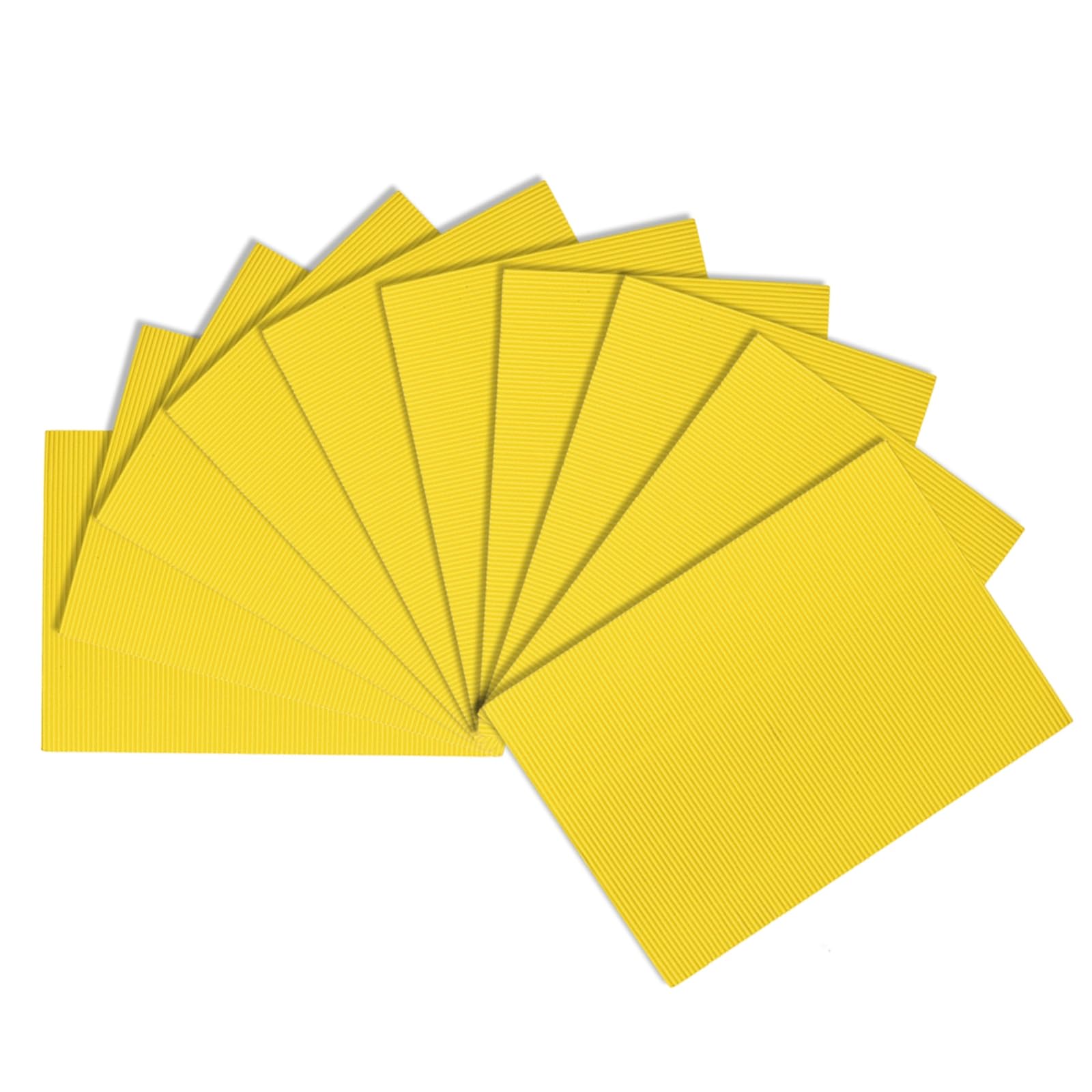 uxcell 10pcs Corrugated Cardboard Paper Sheets,Bright Yellow,11.69-inch x 8.27-inch,for Craft and DIY Projects