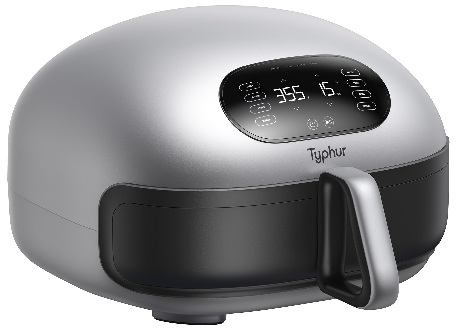 Dome 2 Air Fryer, Extra Large Airfryer with Superior Airflow, Self-cleaning Smart Digital Fryer with PFAS free Basket for Quick Easy Meals, Fits a 12" Pizza or 4-Slice Toast