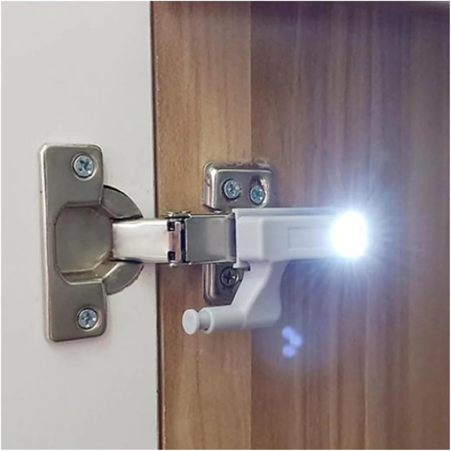 1pc Universal Hinge Light Bedroom Cabinet 0.25 W Built-in Night Kitchen Living Room Parts(Warm Light)