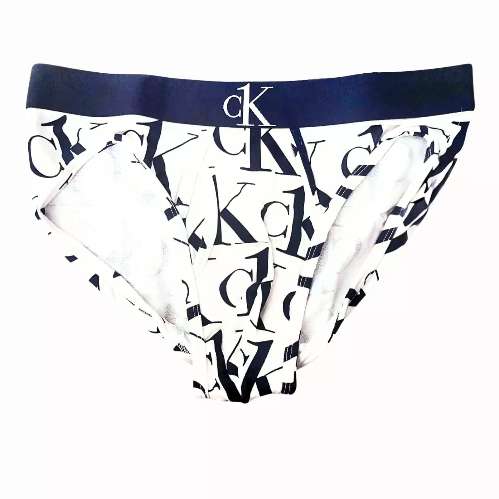 Calvin Klein Men's CK ONE Microfiber Hip Brief (US, Alpha, Medium, Regular, Regular, Blue Logo)