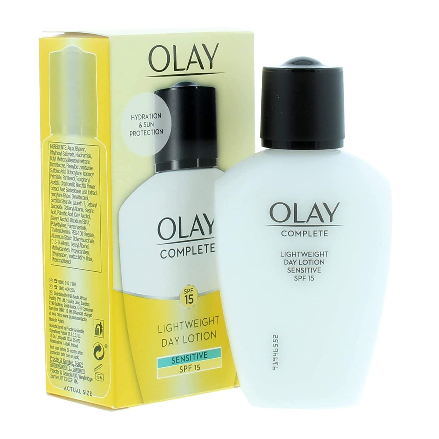 Olay Complete Lightweight Three in One SPF15 Sensitive Moisturiser Day Fluid, 100 ml