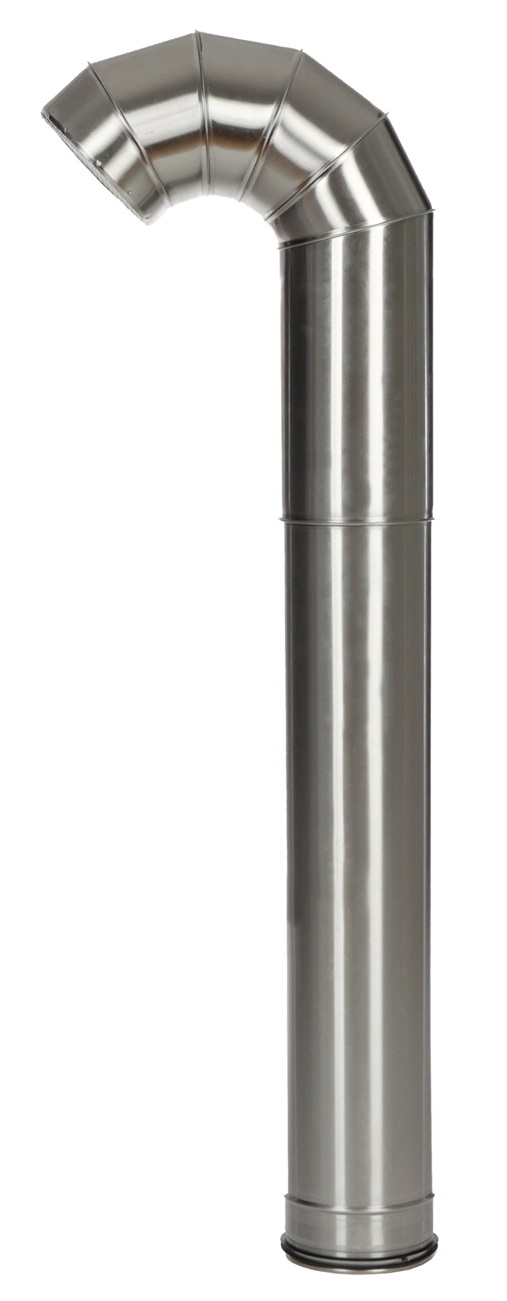 Intelmann Zuluft/Abluft Set für 150er KG-Rohr: Edelstahl Ansaugturm + Filterkorb + 5 Filter + Edelstahl Ausblasbogen