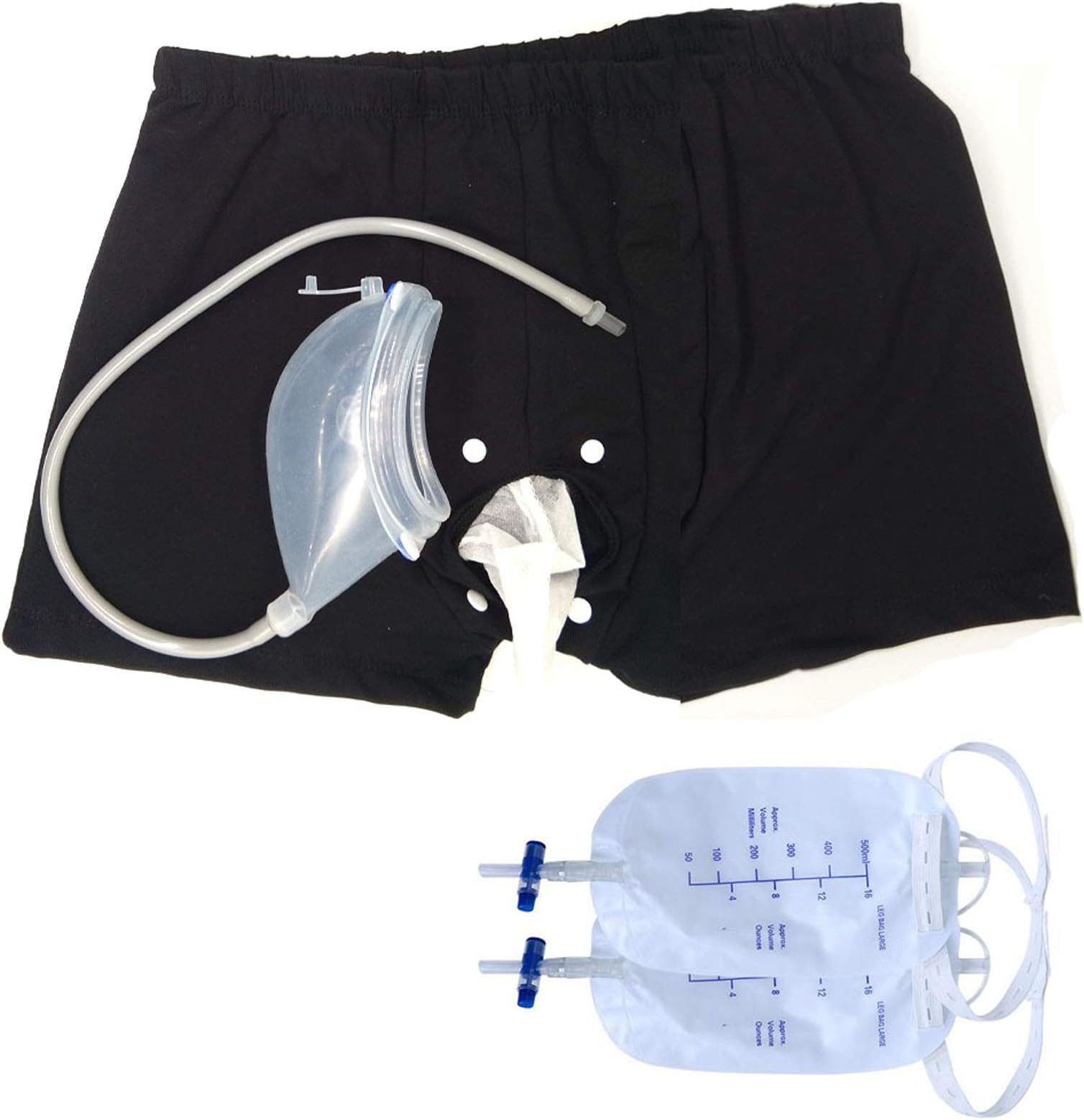 Male Urinals Incontinence Pants External Catheter for Men Urine Collector Collection Leg Bags Drainage System Wearable Elderly