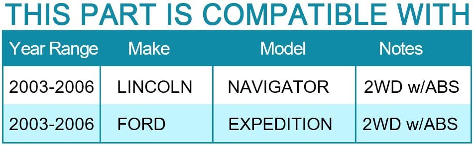IRONTEK Front Wheel Bearing and Hun Assembly fits 2003-2006 for Lincoln Navigator, 2003-2006 for Ford Expedition 2WD w/ABS 515042