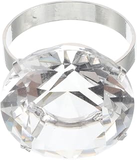 [FESTFENDS] エレガントでロマンチックな ガラスと合金製の 結婚指輪の装飾 婚約指輪の装飾品として 最適な 白色の 模造リング ウェディングデコレーション 使いやすい デザイン