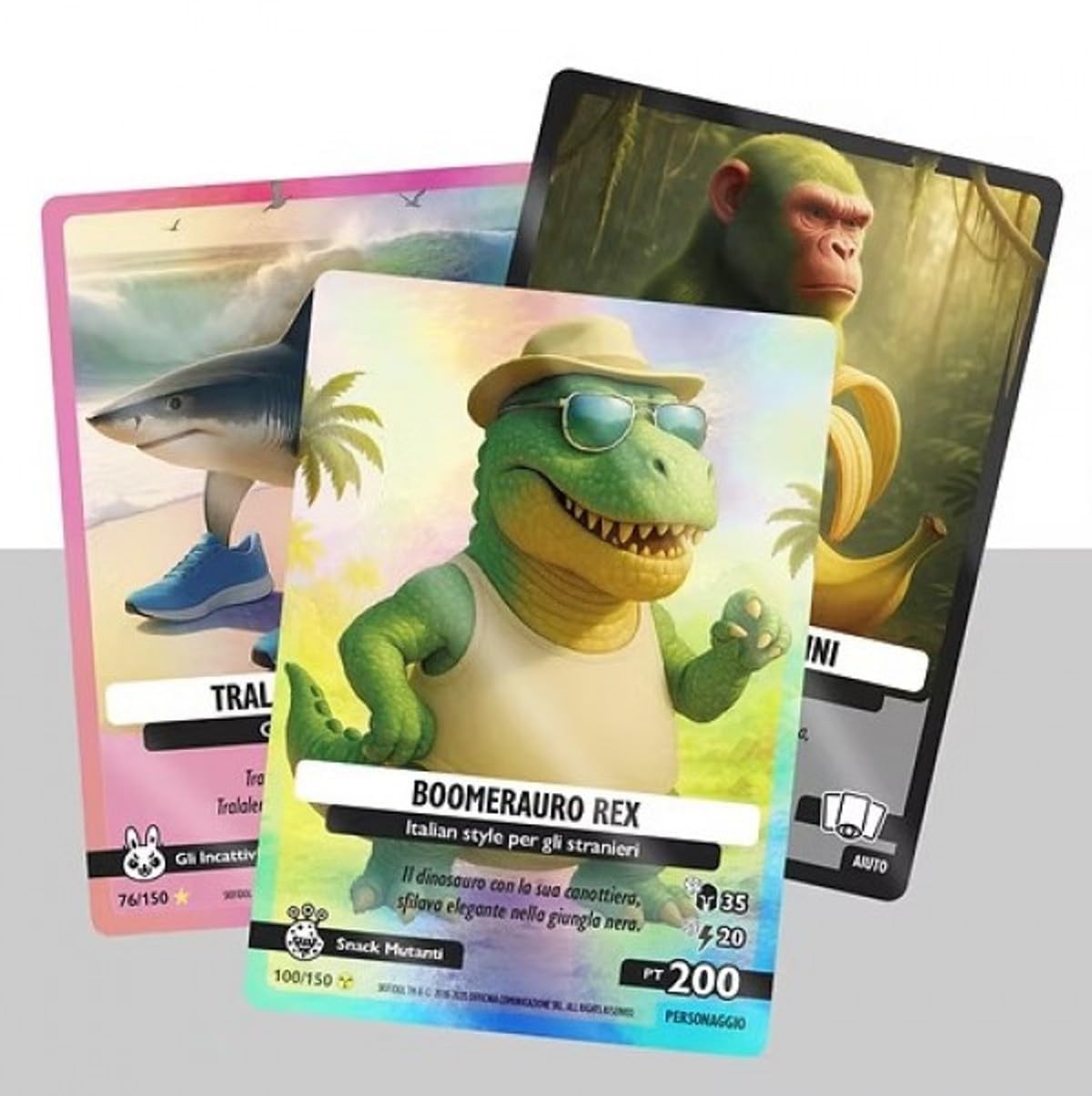 il megastore dei giocattoli e Giochiamo Skifidol Italian Brainrot – Album 6 Booster mit je 7 Karten, 1 Spezialkarte in jeder Packung, die Originale, Serie Beta kosmische Halluzination