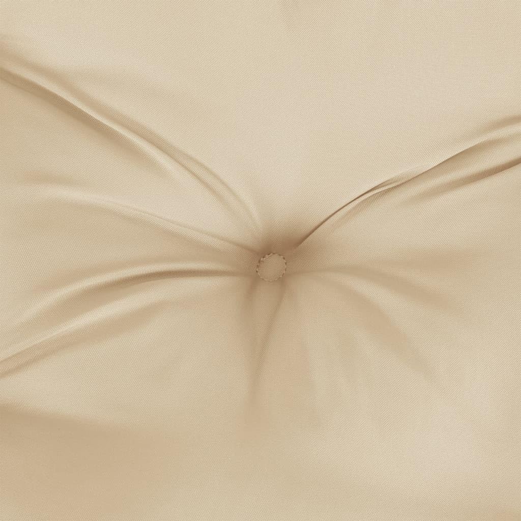 vidaXL Hochlehner Auflagen 4 STK., Hochlehner Auflage mit PP-Hohlfasern, Stuhlauflage mit Gummibänder Bindebänder, Sitzkissen, Beige Oxford-Gewebe