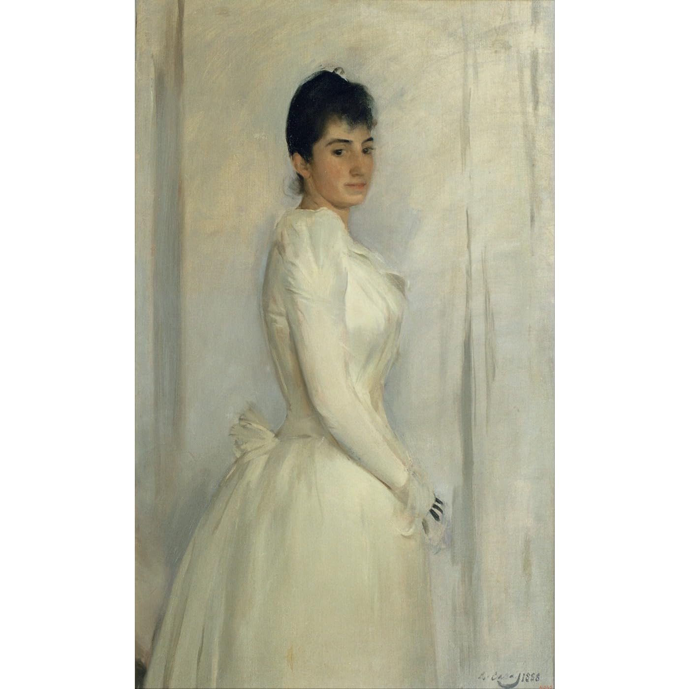 Impression giclée haut de gamme Ramon Casas Portrait Montserrat - 2