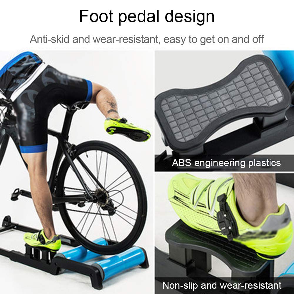 Bicicletas Trainer Rodillos de Aluminio Cubierta retráctil Rodillo estacionario Ciclismo Aptitud del Ejercicio del Soporte de reducción de Ruido de extensión portátil Plegable