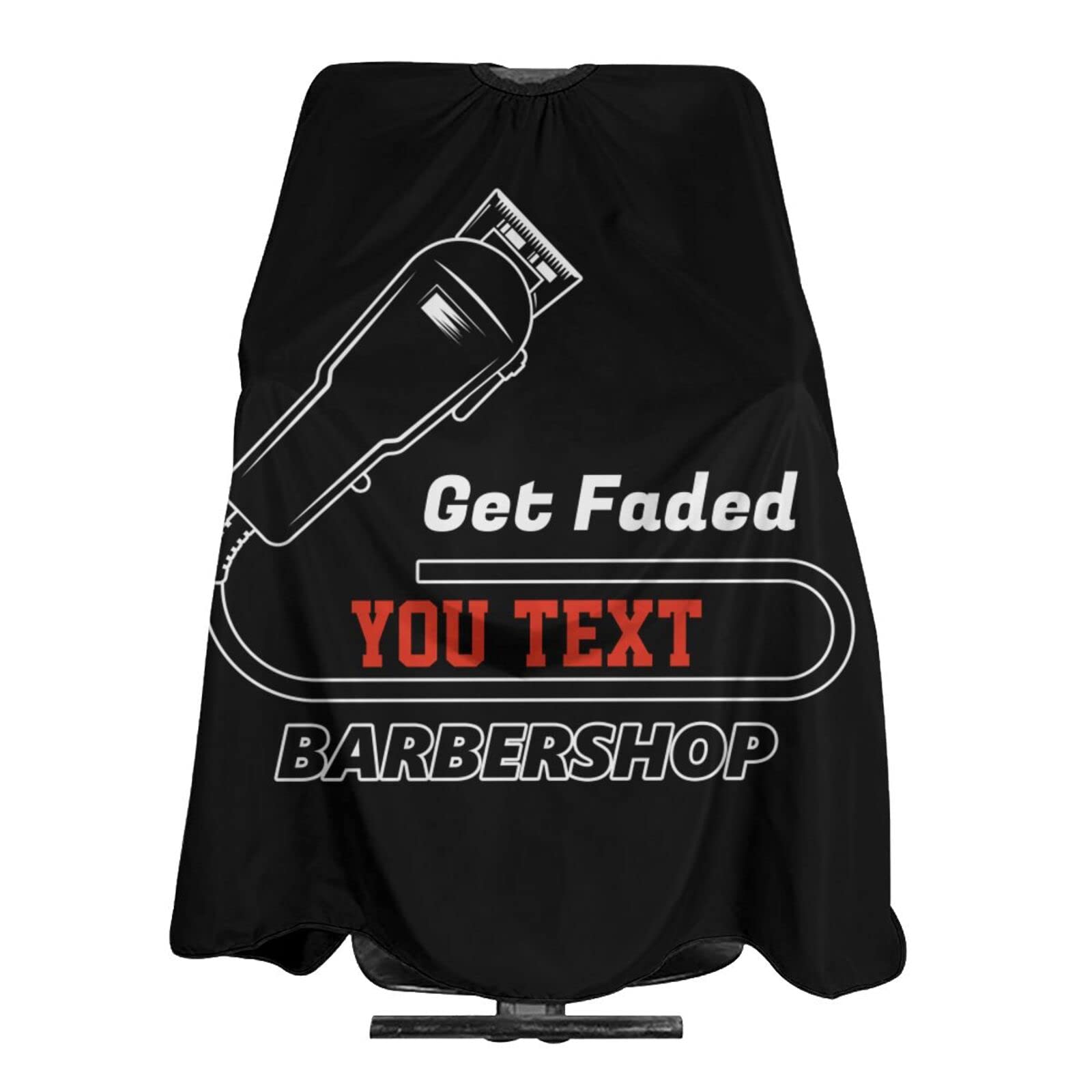 Custom Barber Get Faded Personalized Haircut Cape with Your Text Name Logo Salon Haircut Apron Customized Unisex Hair Cutting Cape for Men Women