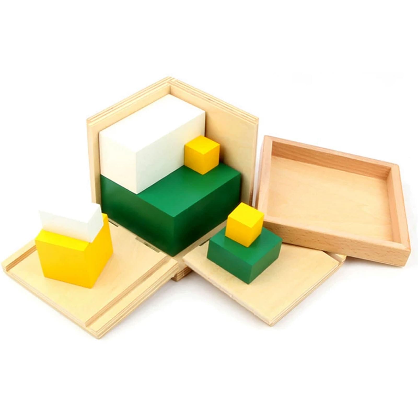 ttnmrc Montessori Binomial Cube & Trinomial Cube Wooden Blocks