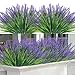 UXORSN 8 Bündel Künstliche Lavendel Kunstblumen wie Echt Kunstpflanzen Outdoor Künstliche Balkonpflanzen Wetterfest Sträucher Künstlich Blumen Pflanzen für Draußen Garten Balkon Tisch Dekor (Lila)