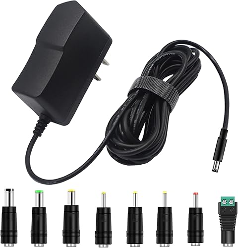Cargador adaptador de 12V 2A, (entrada 100-240V, salida 12 voltios 2 amperios) 24W AC a DC 12V 2A 1.5A 1A fuente de alimentación de conmutación